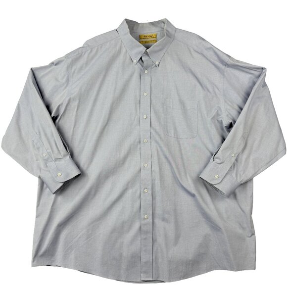 Gold Label ROUNDTREE & YORKE Light Blue Non‑Iron Pinpoint Cotton Oxford Shirt - Picture 1 of 10